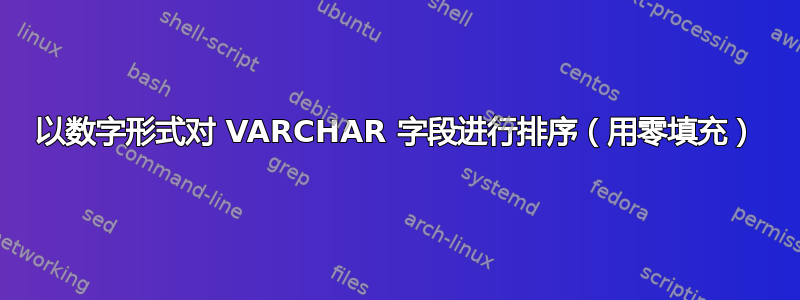 以数字形式对 VARCHAR 字段进行排序（用零填充）