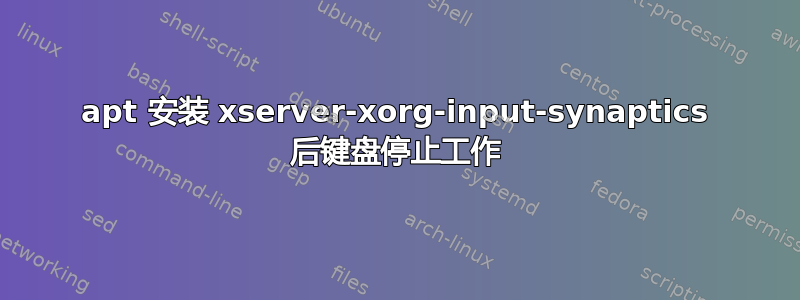 apt 安装 xserver-xorg-input-synaptics 后键盘停止工作