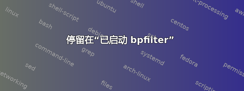 停留在“已启动 bpfilter”