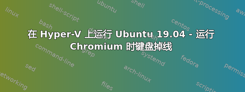 在 Hyper-V 上运行 Ubuntu 19.04 - 运行 Chromium 时键盘掉线