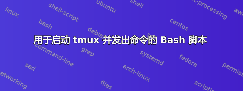 用于启动 tmux 并发出命令的 Bash 脚本