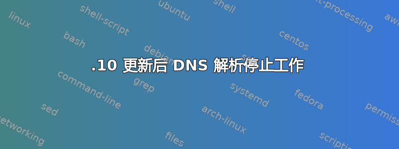 19.10 更新后 DNS 解析停止工作