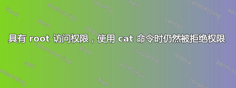 具有 root 访问权限，使用 cat 命令时仍然被拒绝权限