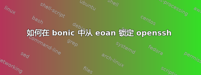 如何在 bonic 中从 eoan 锁定 openssh