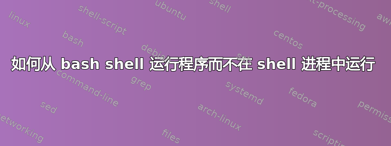 如何从 bash shell 运行程序而不在 shell 进程中运行