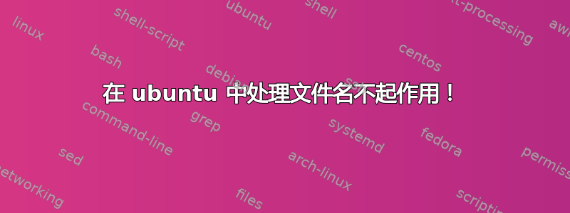 在 ubuntu 中处理文件名不起作用！