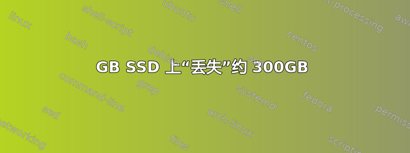 512GB SSD 上“丢失”约 300GB