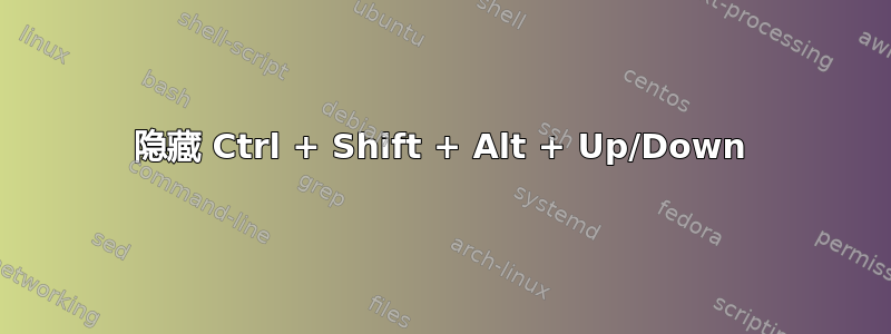 隐藏 Ctrl + Shift + Alt + Up/Down