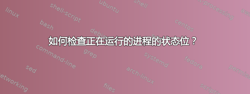 如何检查正在运行的进程的状态位？