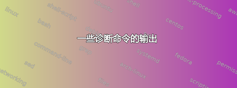 一些诊断命令的输出