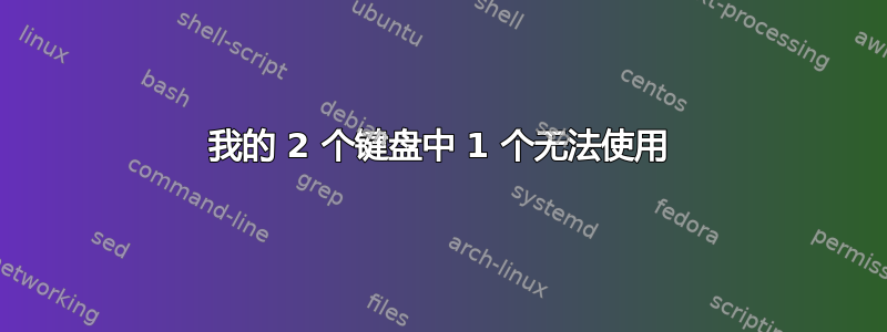 我的 2 个键盘中 1 个无法使用