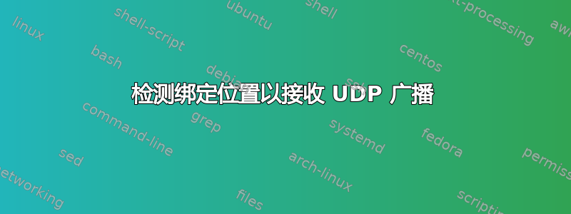 检测绑定位置以接收 UDP 广播