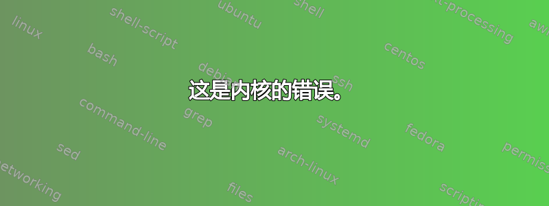 这是内核的错误。