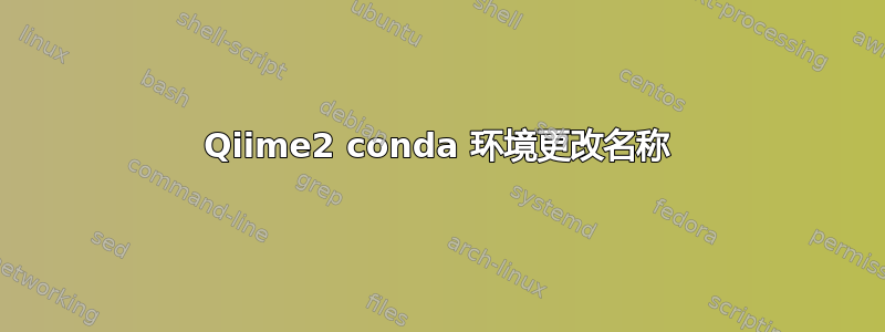 Qiime2 conda 环境更改名称