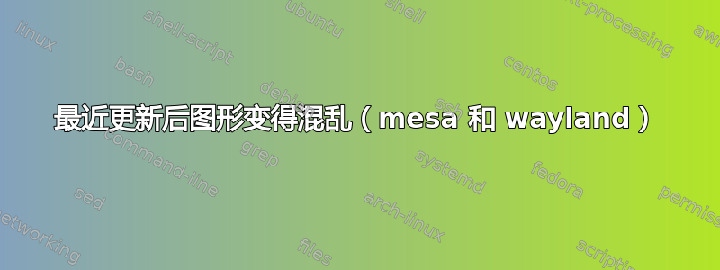 最近更新后图形变得混乱（mesa 和 wayland）