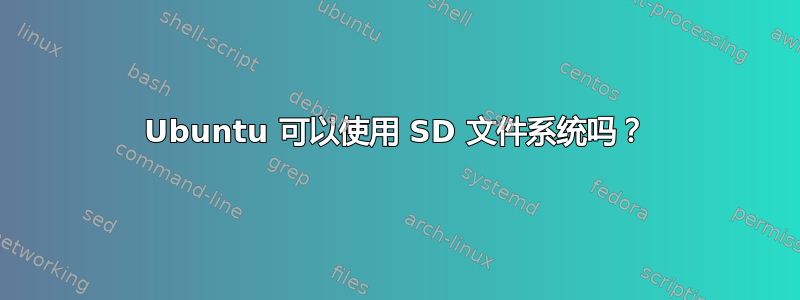 Ubuntu 可以使用 SD 文件系统吗？