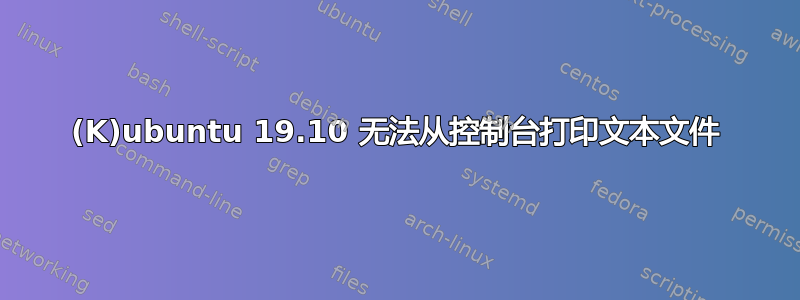 (K)ubuntu 19.10 无法从控制台打印文本文件