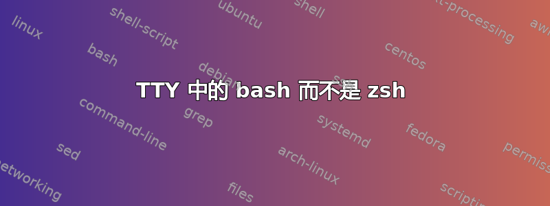 TTY 中的 bash 而不是 zsh