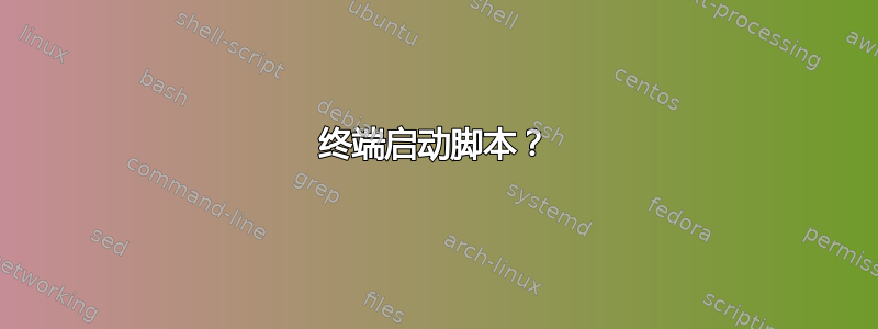 终端启动脚本？