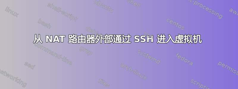 从 NAT 路由器外部通过 SSH 进入虚拟机