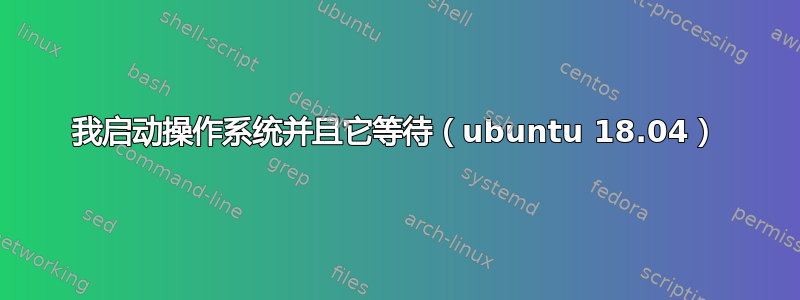 我启动操作系统并且它等待（ubuntu 18.04）