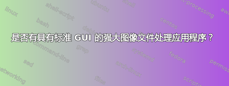 是否有具有标准 GUI 的强大图像文件处理应用程序？