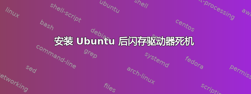 安装 Ubuntu 后闪存驱动器死机