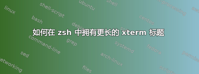 如何在 zsh 中拥有更长的 xterm 标题