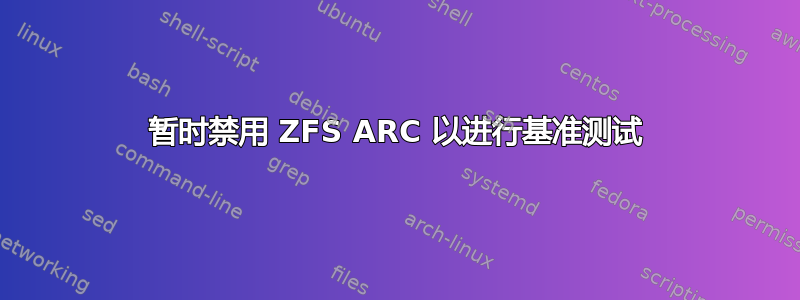 暂时禁用 ZFS ARC 以进行基准测试