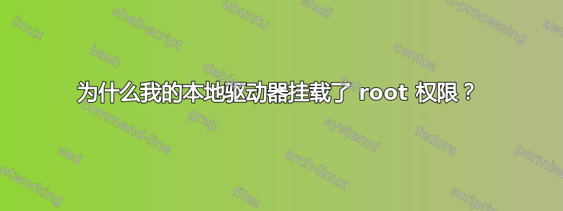 为什么我的本地驱动器挂载了 root 权限？