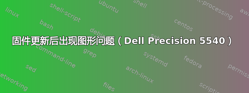 固件更新后出现图形问题（Dell Precision 5540）