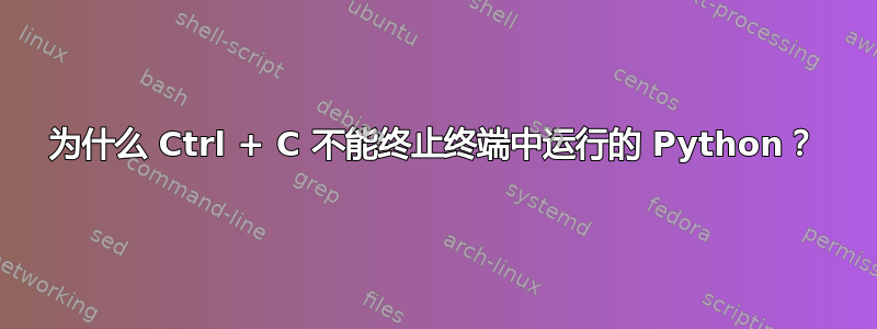 为什么 Ctrl + C 不能终止终端中运行的 Python？