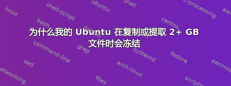 为什么我的 Ubuntu 在复制或提取 2+ GB 文件时会冻结