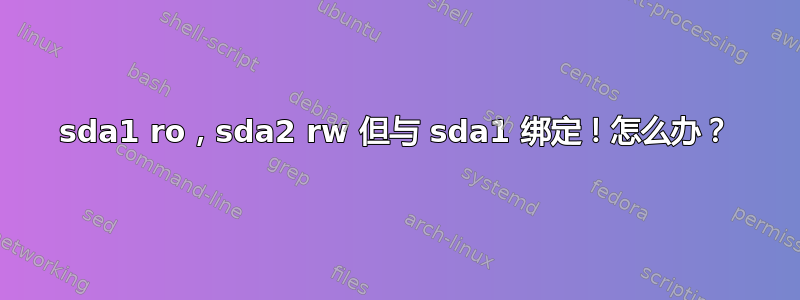 sda1 ro，sda2 rw 但与 sda1 绑定！怎么办？