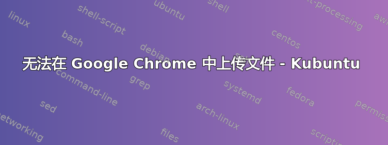 无法在 Google Chrome 中上传文件 - Kubuntu