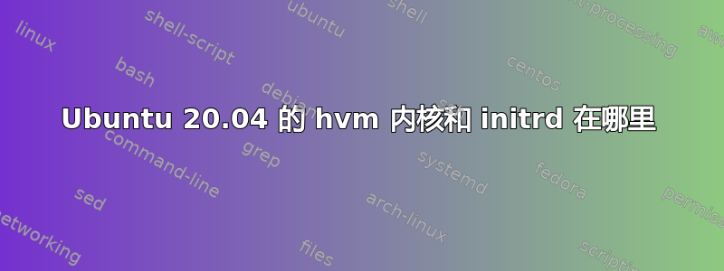 Ubuntu 20.04 的 hvm 内核和 initrd 在哪里