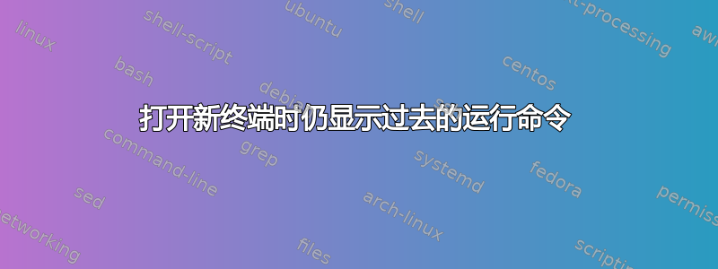 打开新终端时仍显示过去的运行命令