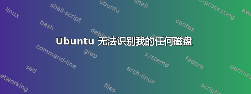 Ubuntu 无法识别我的任何磁盘