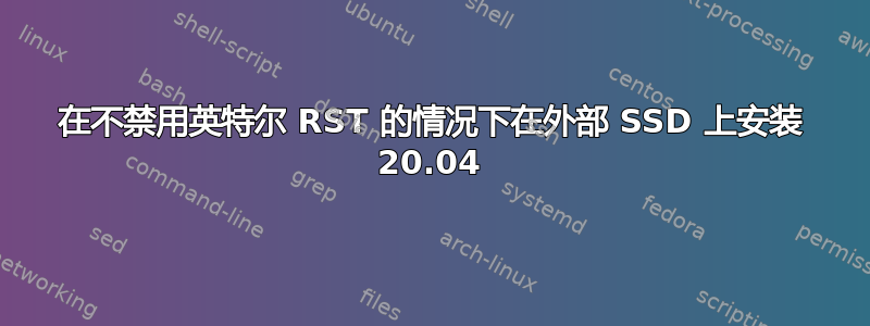 在不禁用英特尔 RST 的情况下在外部 SSD 上安装 20.04