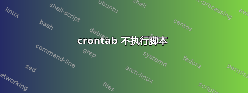 crontab 不执行脚本