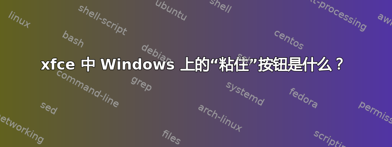 xfce 中 Windows 上的“粘住”按钮是什么？