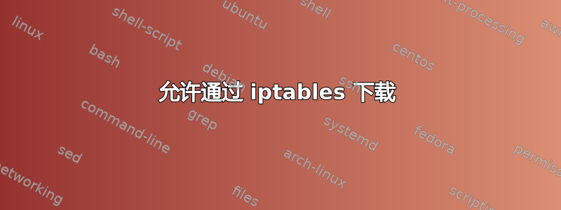 允许通过 iptables 下载