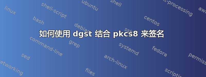 如何使用 dgst 结合 pkcs8 来签名