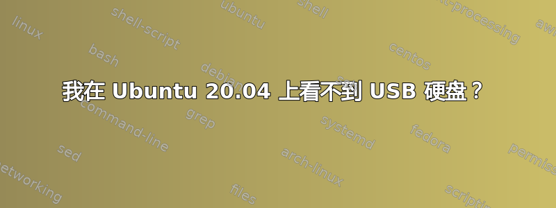 我在 Ubuntu 20.04 上看不到 USB 硬盘？