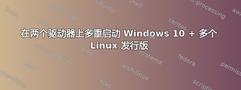 在两个驱动器上多重启动 Windows 10 + 多个 Linux 发行版