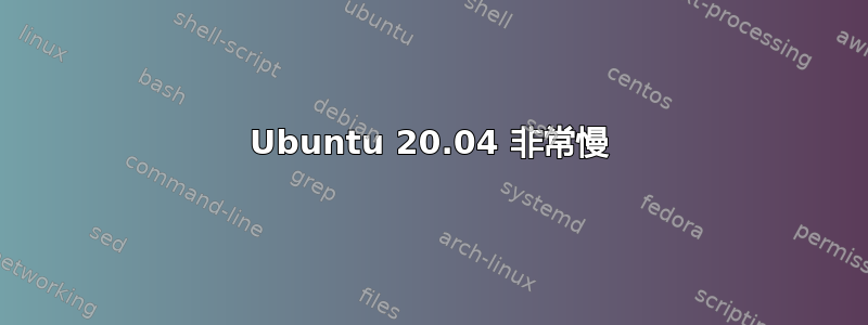 Ubuntu 20.04 非常慢