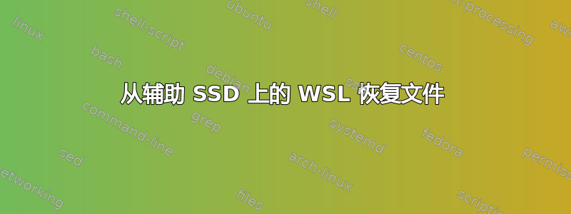 从辅助 SSD 上的 WSL 恢复文件