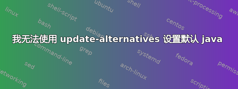 我无法使用 update-alternatives 设置默认 java