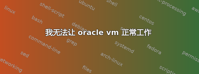 我无法让 oracle vm 正常工作