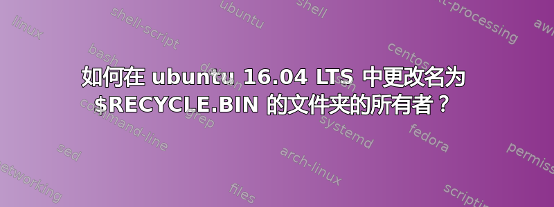 如何在 ubuntu 16.04 LTS 中更改名为 $RECYCLE.BIN 的文件夹的所有者？